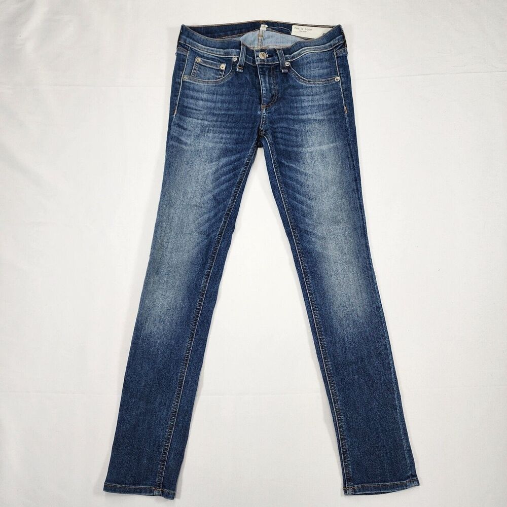 Rag & Bone Women's Blue Denim ANKLE SKINNY Jeans Size 26 - Picture 1 of 12